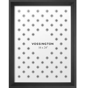 16x24 Black Picture Frame – Beveled Modern Design – Wall Mount Photo or Art Disp